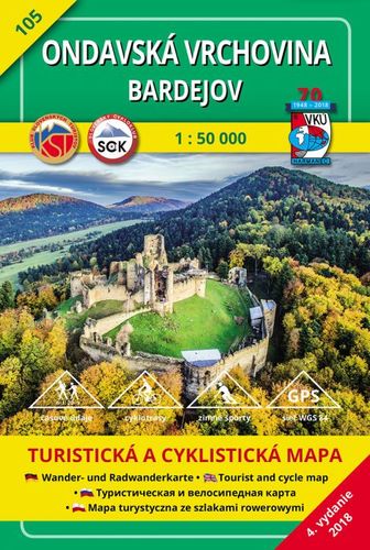 Ondavská vrchovina - Bardejov - TM 105 - 1: 50 000