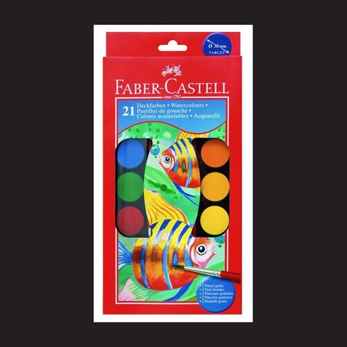 Faber-Castell Vodové farby Faber-Castell priemer 30 mm 21 ks