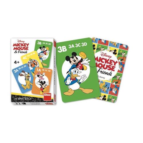 Dino Toys Hracie karty Kvarteto: Mickey a priatelia Dino