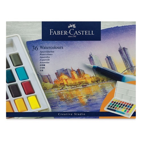 Faber-Castell Akvarelové farby Faber-Castell s paletkou 36 ks