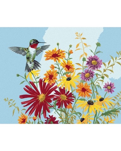 ZUTY Maľovanie podľa čísel Rybárik a kvety (Abraham Hunter) 40x50cm Zuty