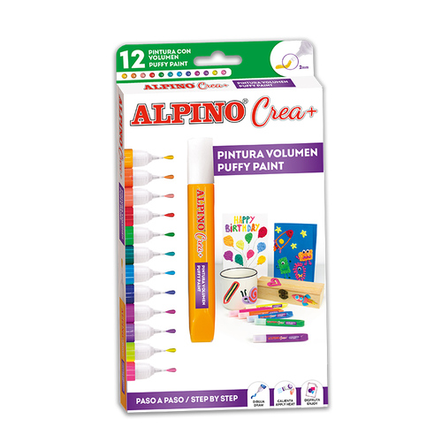 Alpino Alpino Crea 3D penové farby 12 ks