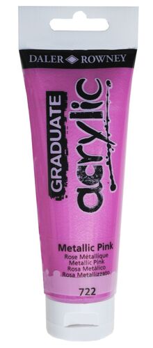 Daler-Rowney D&R Graduate akrylová farba Metallic Pink 120 ml
