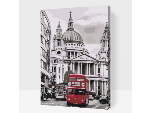 vymalujsisam Maľovanie podľa čísiel Londýnsky autobus (40x60cm)