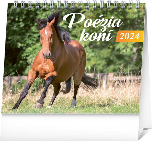 Presco Group Stolový kalendár Poézia koní 2024, 16,5 × 13 cm