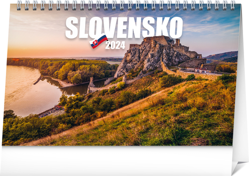 Presco Group Stolový kalendár Slovensko 2024, 23,1 × 14,5 cm