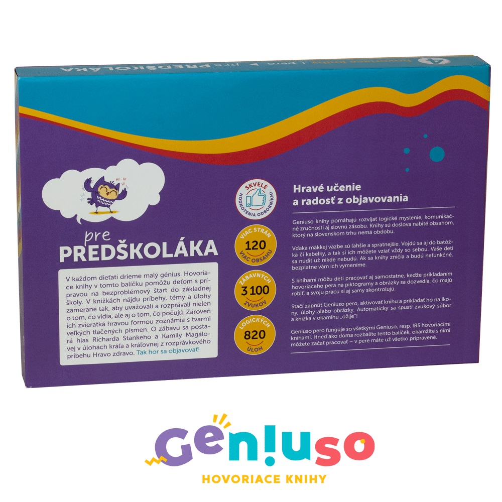Geniuso: Balíček pre predškoláka (4 hovoriace knihy + pero)