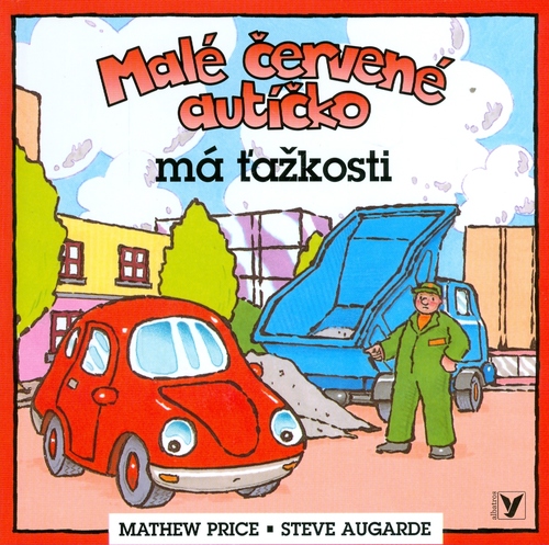 Malé červené autíčko má ťažkosti