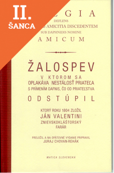 Lacná kniha Žalospev Elegia
