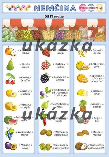 Obrázková nemčina 2 - ovocie, zelenina