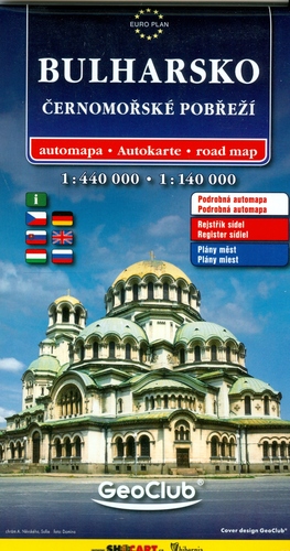 Bulgária 1 : 440 000 - Autóstérkép