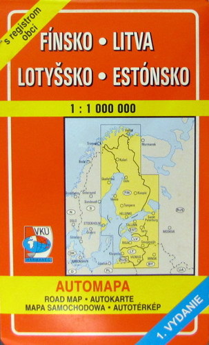 Fínsko, Litva, Lotyšsko, Estónsko 1:1 000 000 Automapa