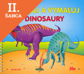 Lacná kniha Obkresli a vymaľuj - dinosaury
