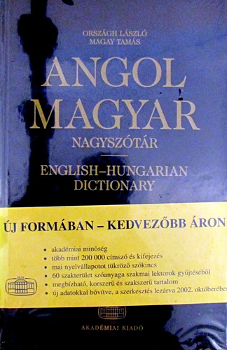 Angol-magyar nagyszótár