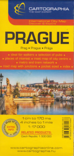 Prága / Prague 1 : 17 000 - Várostérkép
