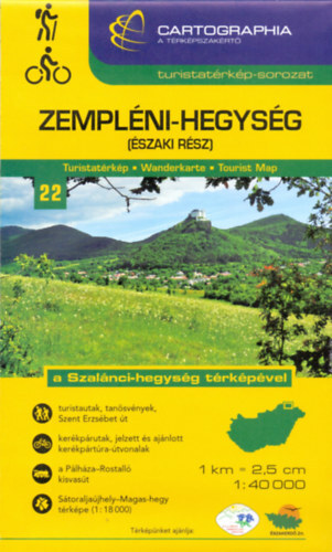 Zempléni-hegység (északi rész) 1 : 40 000 - Turistatérkép