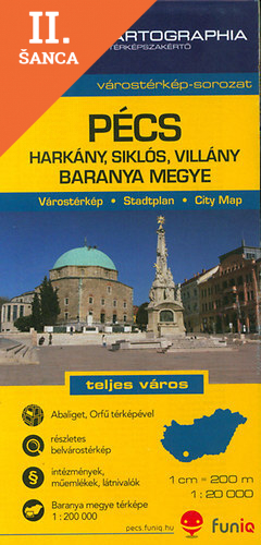 Lacná kniha Pécs 1 : 20 000 - Várostérkép