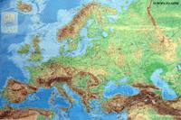 Európa felszíne 1 : 8 300 000 - Falitérkép