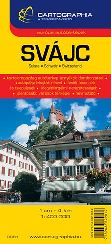 Svájc 1 : 400 000 - Autóstérkép