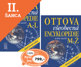 Lacná kniha Ottova všeobecná encyklopedie ve dvou svazcích A-L, M-Ž