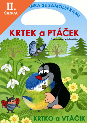 Lacná kniha Krtek a ptáček - omalovánka se samolepkami