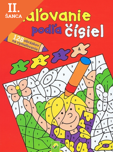 Lacná kniha Maľovanie podľa čísiel - červená