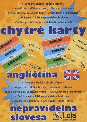 Kniha Chytré karty: Angličtina nepravidelná slovesa