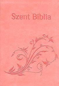 Szent Biblia - Prémium mini rózsaszín indás