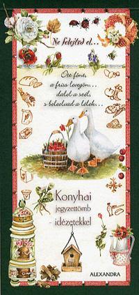 Konyhai jegyzettömb - idézetekkel (zöld)