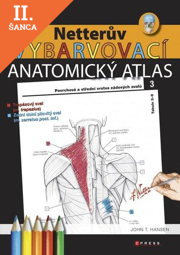 Lacná kniha Netterův vybarvovací anatomický atlas