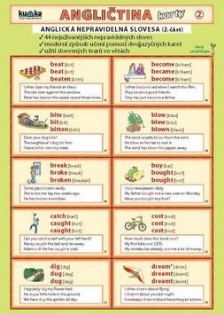 Kniha Angličtina karty 2 - nepravidelná slovesa