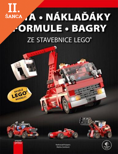 Lacná kniha Auta, náklaďáky, formule, bagry ze stavebnice LEGO