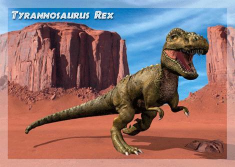 3D pohľadnica Tyrannosaurus Rex