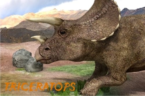 3D pohľadnica Triceratops