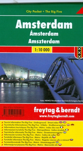 Amsterdam 1:10 000 Mapa mesta