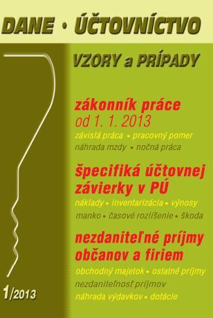 Dane, účtovníctvo vzory a prípady 1 2013