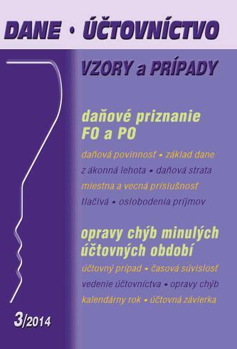 Dane, účtovníctvo vzory a prípady 3 2014