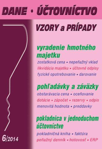 Dane, účtovníctvo vzory a prípady 6 2014