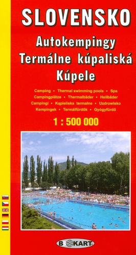 ATC, termálne kúpaliská, kúpele SR - mapa 1:500 000