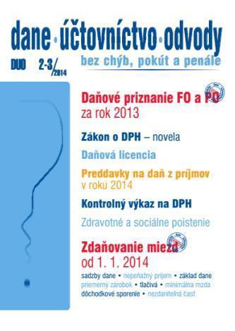 Dane Účtovníctvo Odvody 2-3 2014