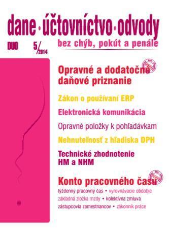 Dane Účtovníctvo Odvody 5 2014