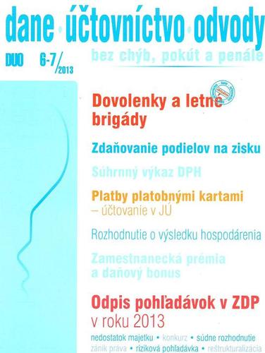 Dane Účtovníctvo Odvody 6-7 2013