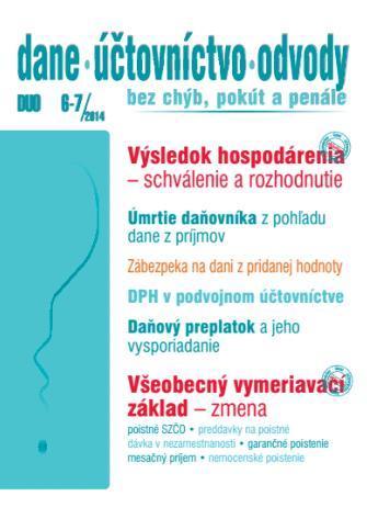 Dane Účtovníctvo Odvody 6-7 2014