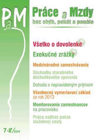 Práce a Mzdy 7-8 2014