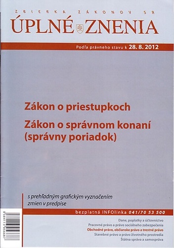 Zákon o priestupkoch a správnom konaní - UZZ