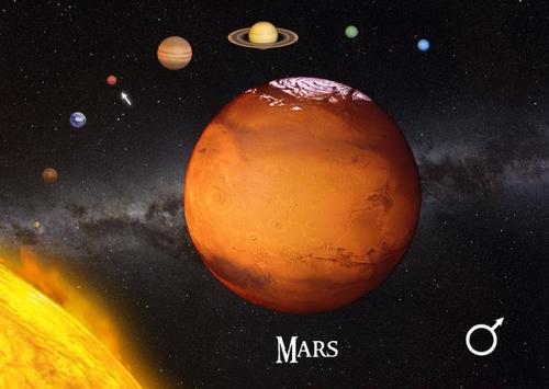 3D pohľadnica Mars