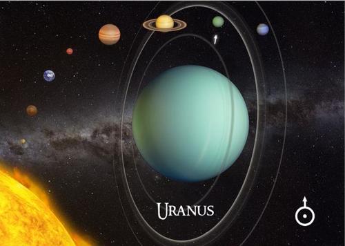 3D pohľadnica Uran