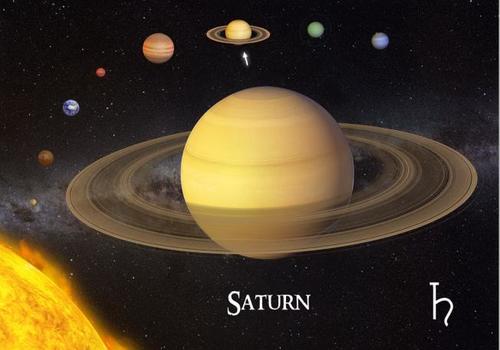 3D pohľadnica Saturn