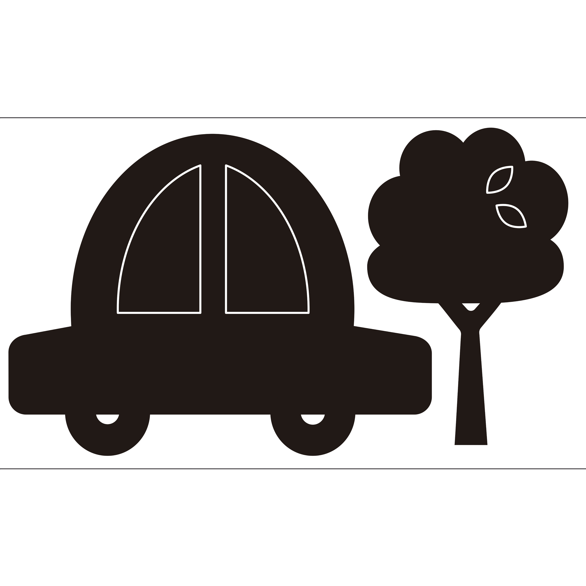 APLI Tvarovaná lepiaca tabuľa Auto
