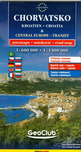 Chorvátsko, Stredná Európa-tranzit  1:600 tis-1:5mil